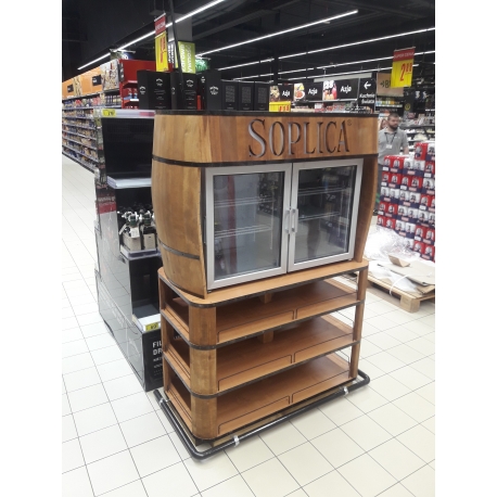 Regał z lodówką