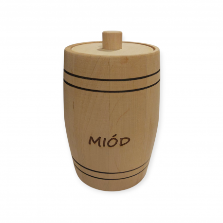 Beczułka na miód, sól, z logiem