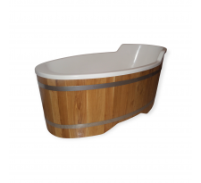 Wanna z drewna dębowego z wkładem, spa, wellness, sauna